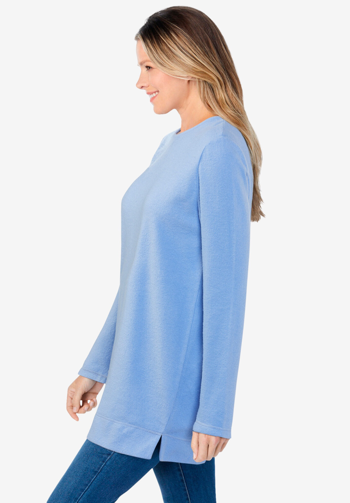 Woman Within Women's Plus Size Fleece Sweatshirt 