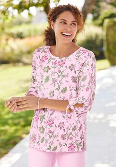 Perfect Three-Quarter Tie-Sleeve Tee