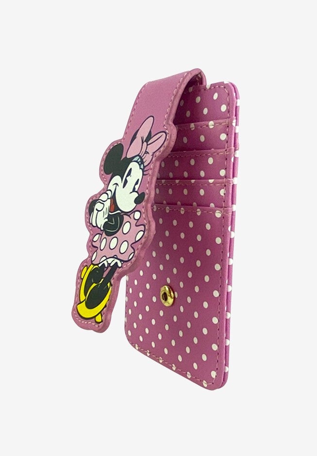 Disney Minnie Mouse Card Holder Wallet Polka Dot Button Snap Closure, , alternate image number 2