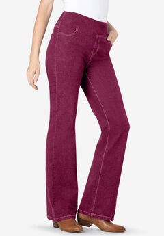 Flex-Fit Pull-On Bootcut Gap-Free Stretch Denim Jeans