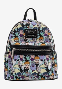 Loungefly x Disney Villains Mini Backpack Handbag All-Over Print Cruella De Vil