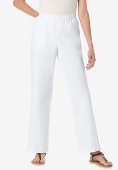 Wide-Leg Fineline Denim Jean