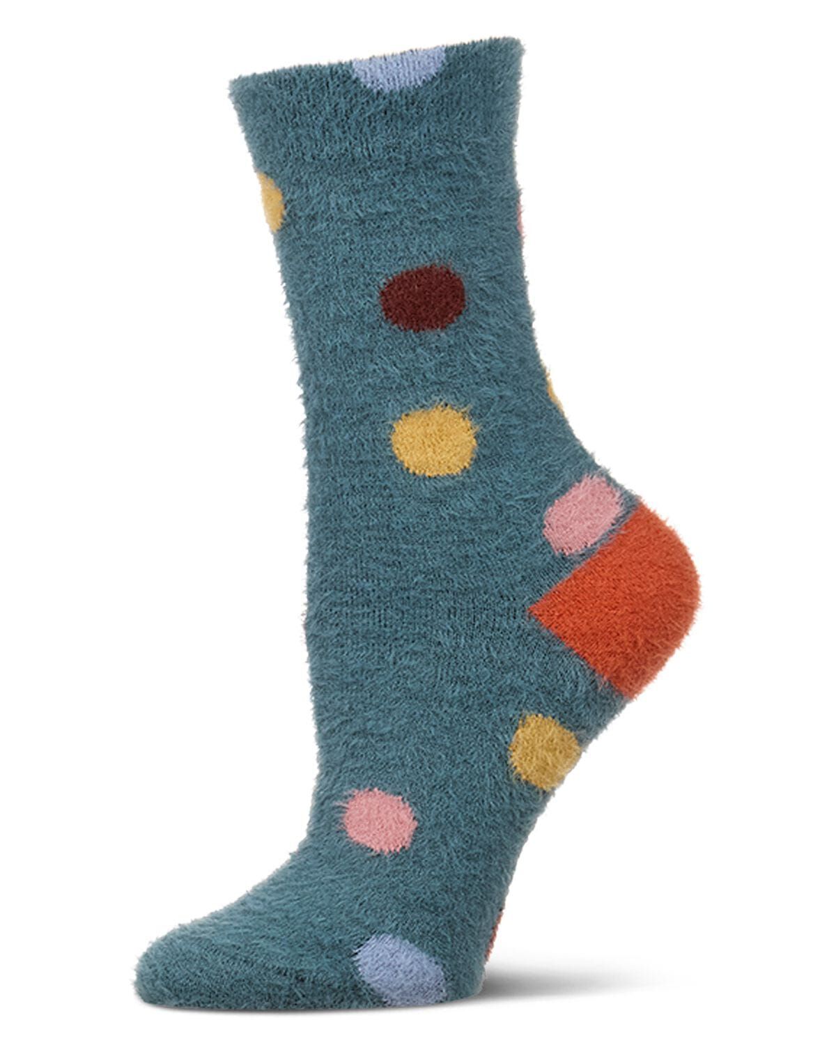 Dotted Plush Crew, TEAL, hi-res image number 0