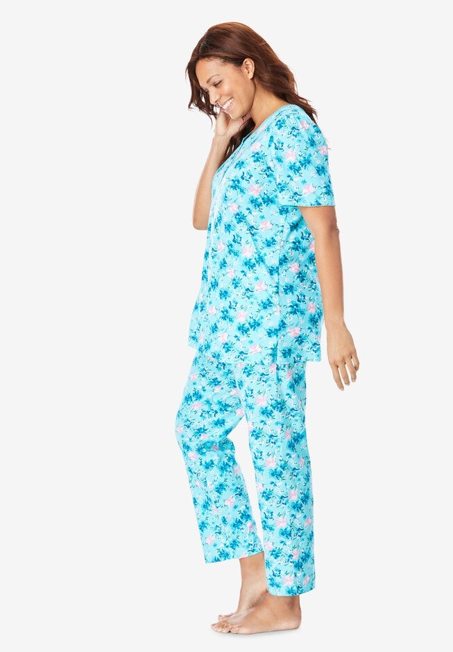 Floral Henley PJ Set, , alternate image number null
