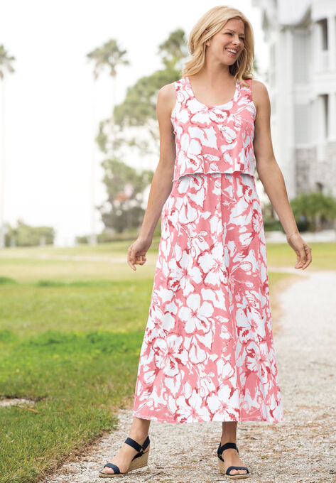 Layered Popover Maxi Dress, , alternate image number null
