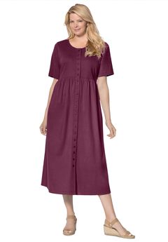Button-Front Essential Dress