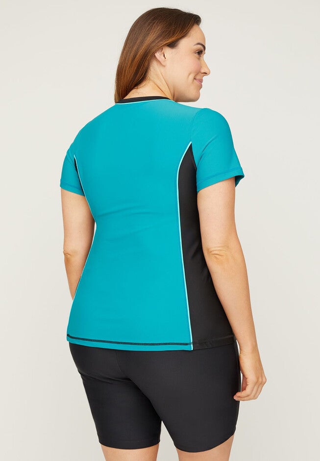 Palm Tree Swim Rashguard Top, , on-hover image number 1