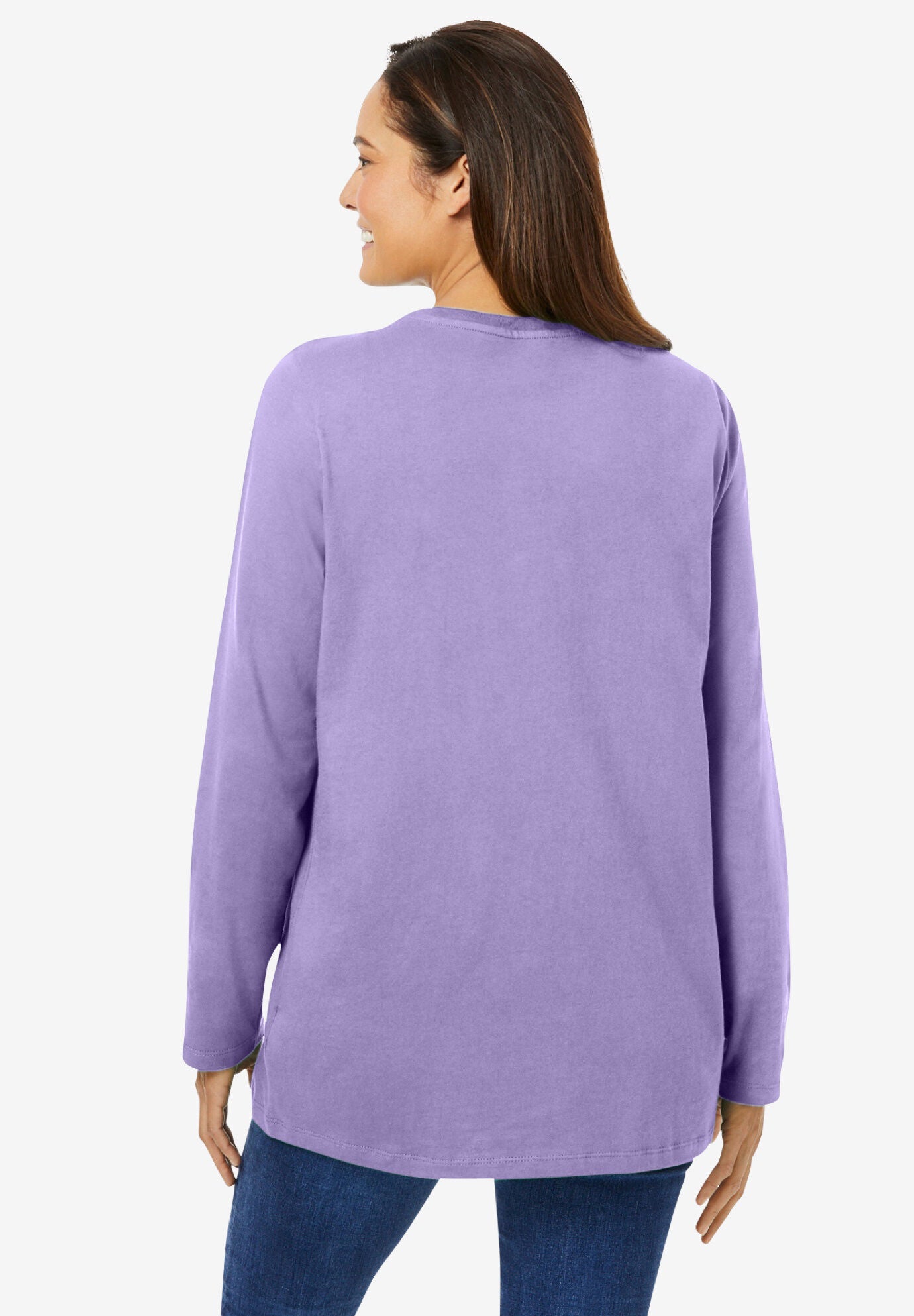 crew neck long sleeve tee