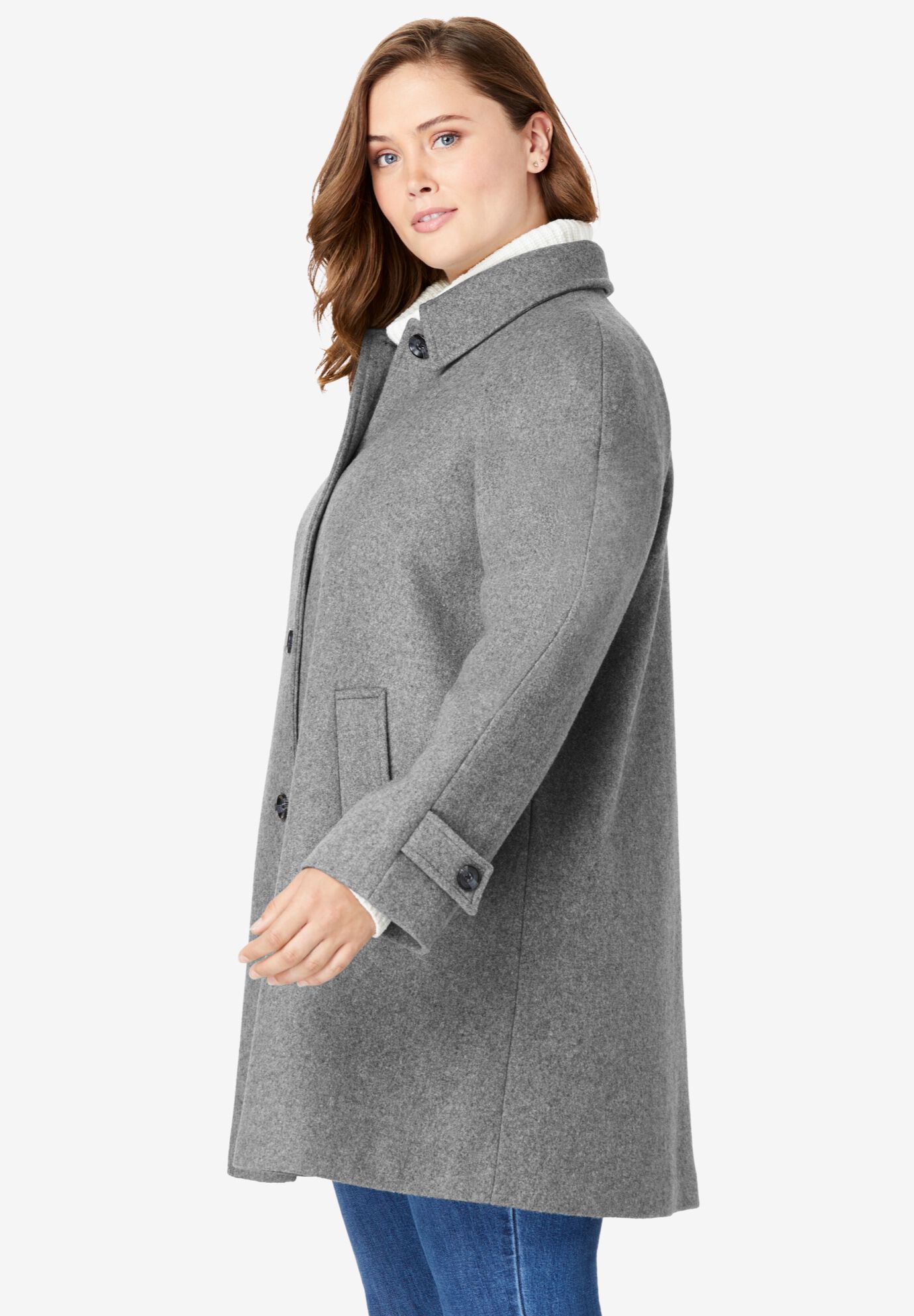 Washable Wool Blend A-Line Knit Dress main image 0