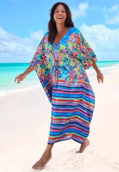 Ruched Caftan Cover Up