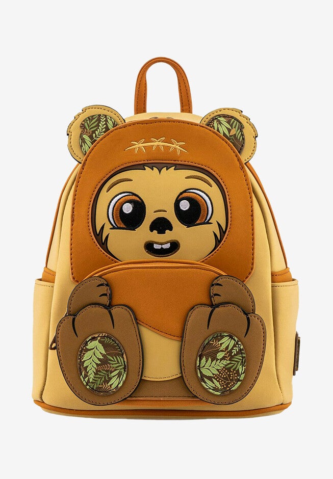 Loungefly X Star Wars Wicket W. Warrick Cosplay Mini Backpack, BROWN, hi-res image number 0
