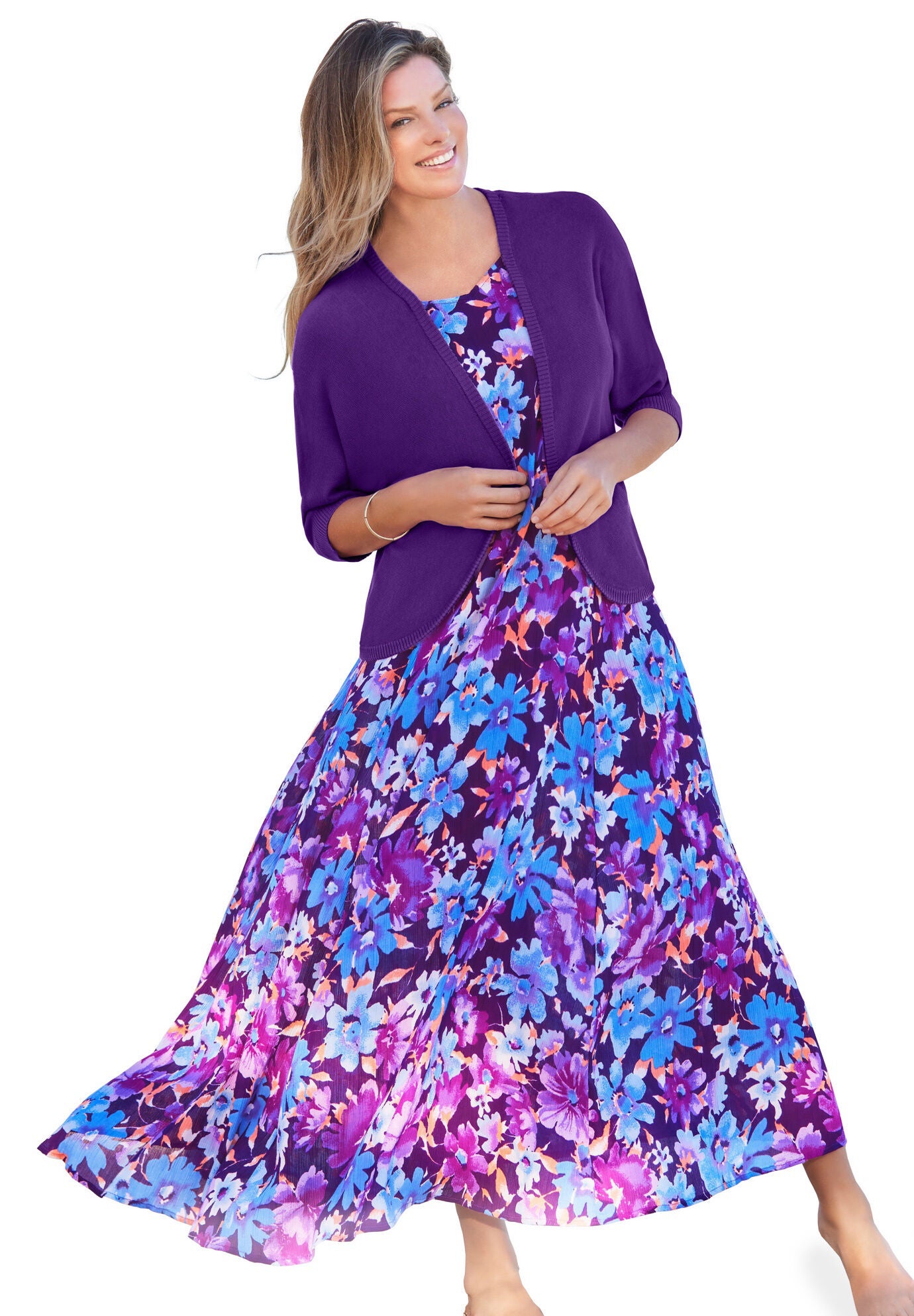 Sleeveless Crinkle Dress, , alternate image number 3