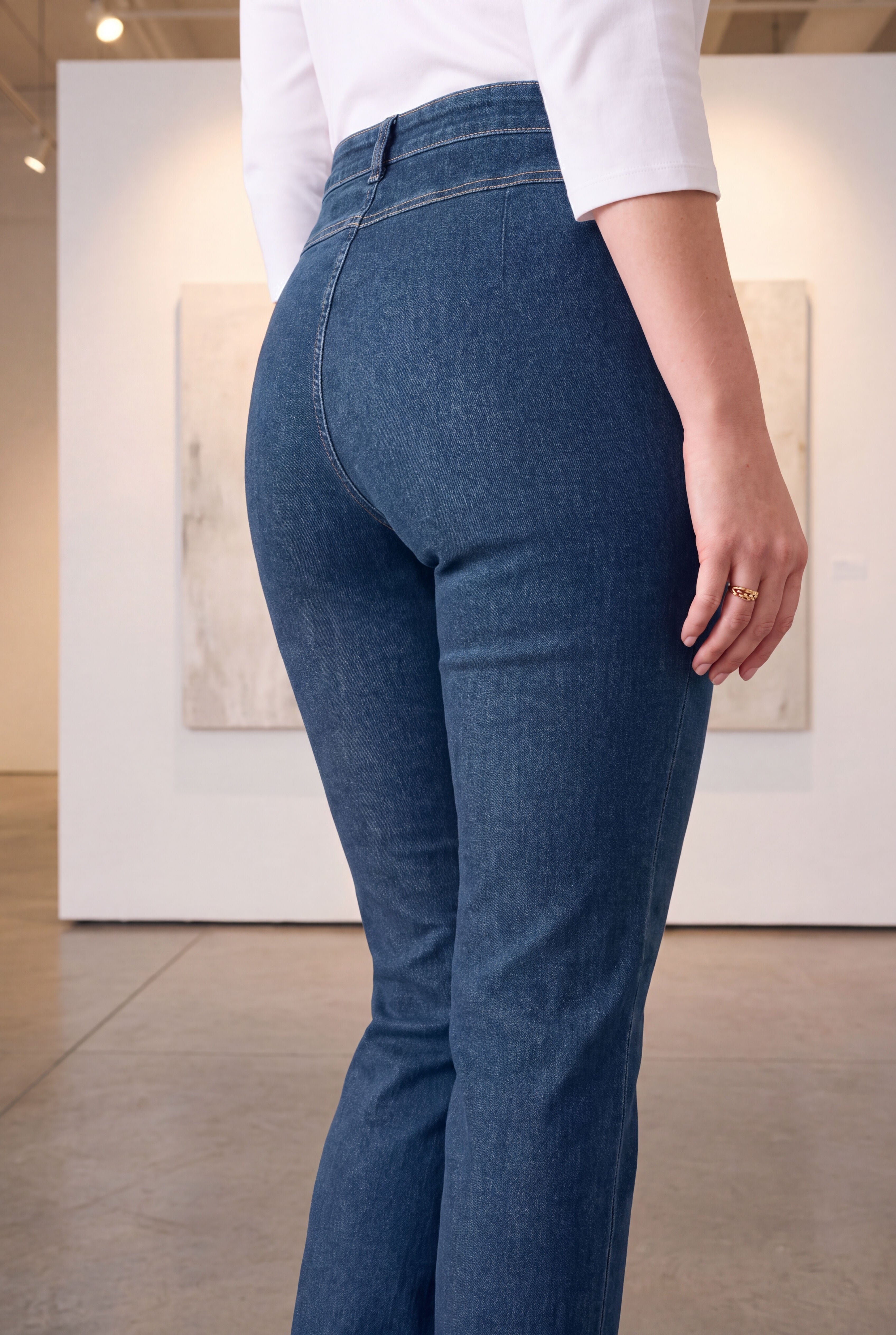 Stretch Straight-Leg Clean Jeans, , alternate image number 4
