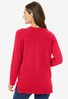 Cable Knit V-Neck Pullover Sweater, , on-hover image number null