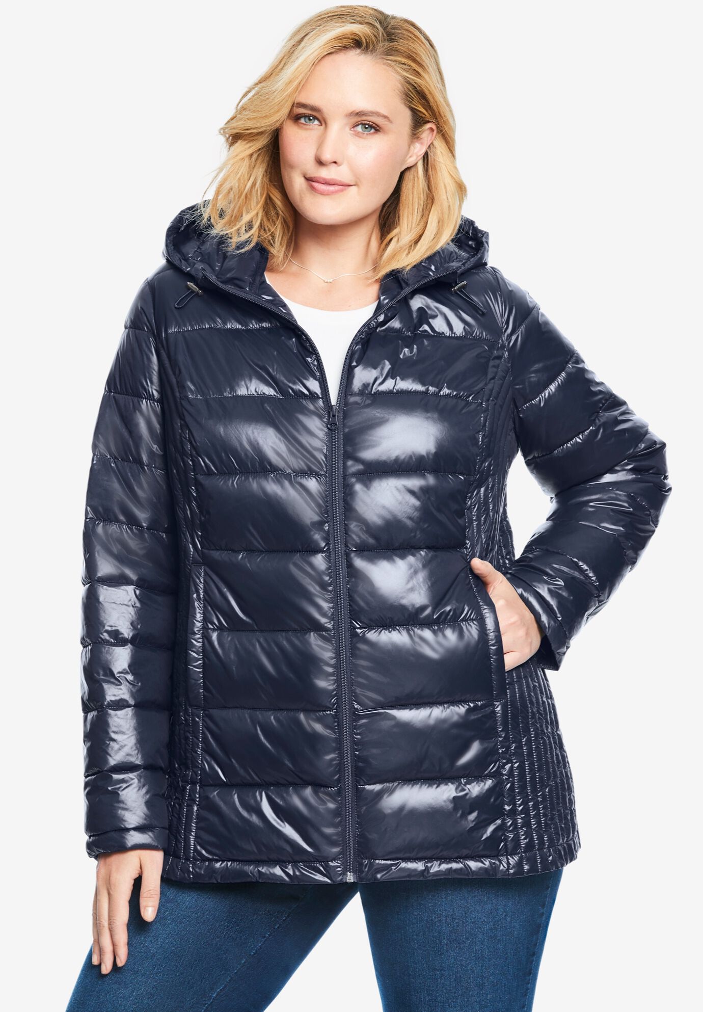 packable puffer jacket with hood