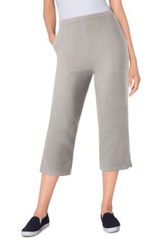 Fineline Stretch Denim Pull-On Capri Jeans