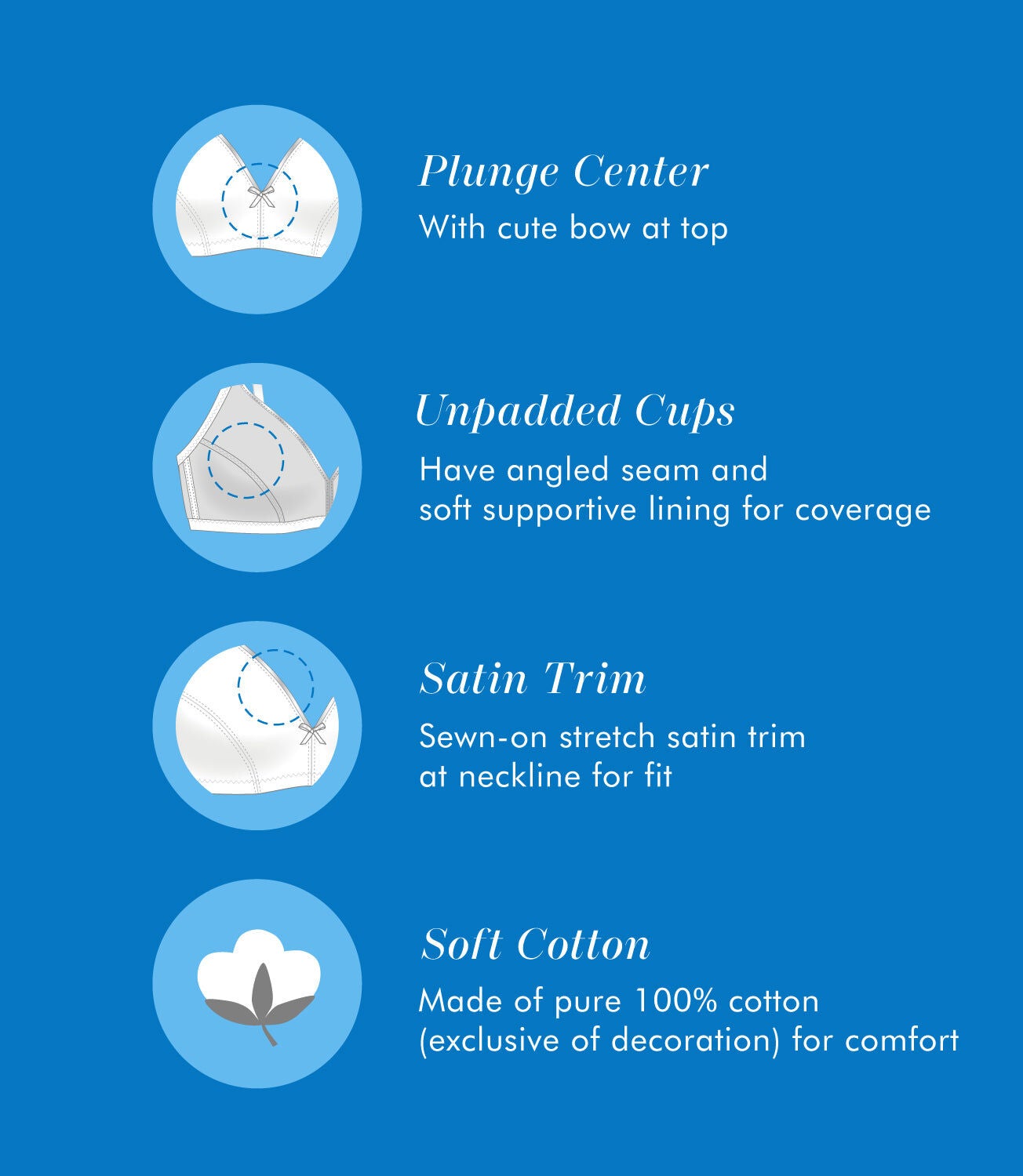 Bestform Cotton Wireless Bra with Lightly Lined Cups 2-Pack - 5006255, WHITE WHITE, alternate image number 5