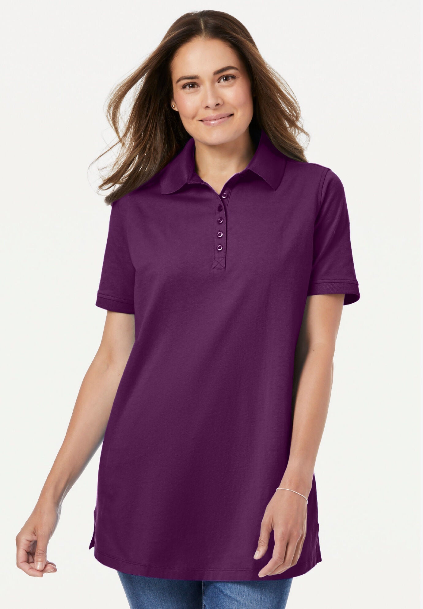 Women's plus size discount polo shirts sale