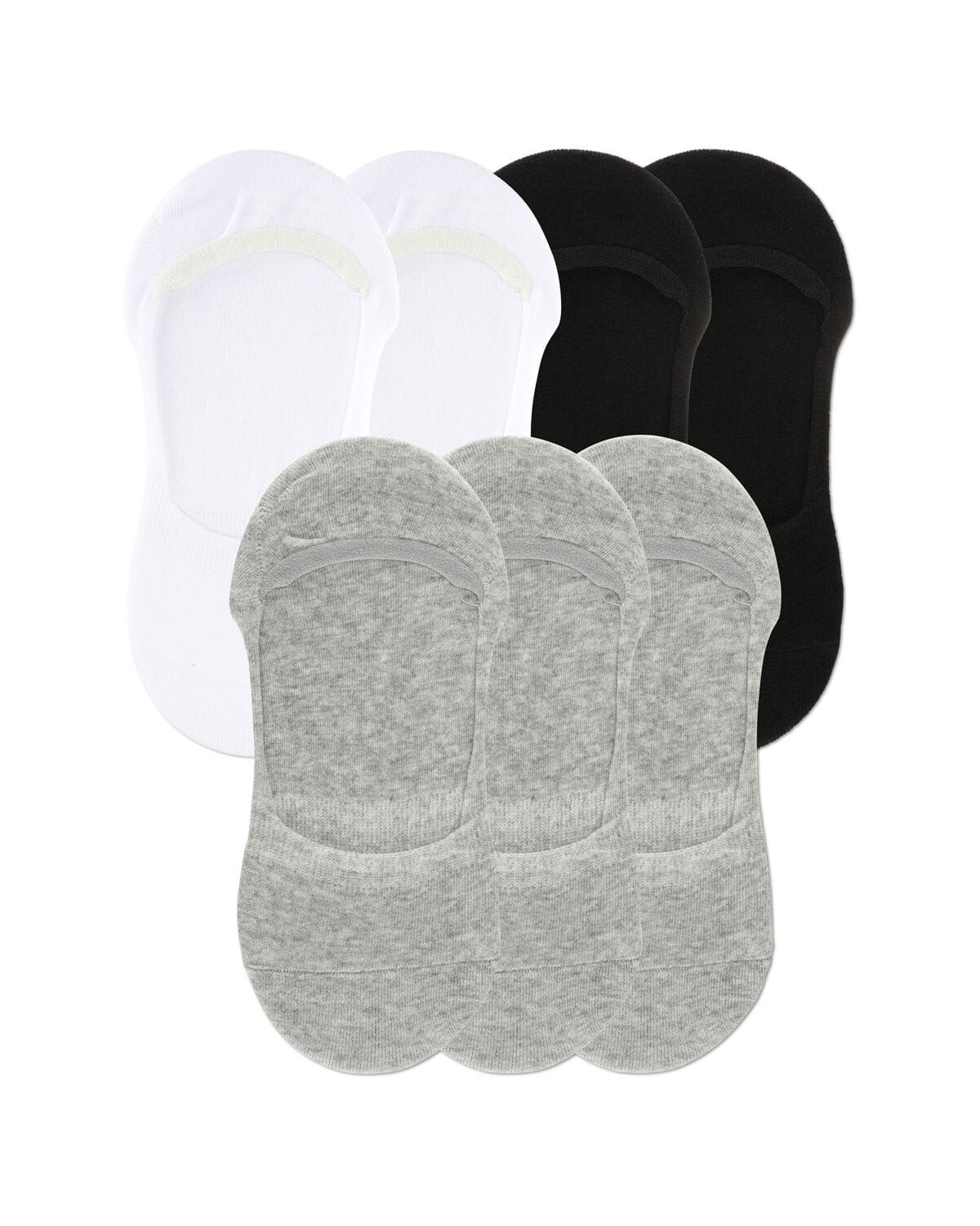 Mid-Cut Liner Cotton Blend Sock 7-Pack, GRAY WHITE BLACK, alternate image number 1