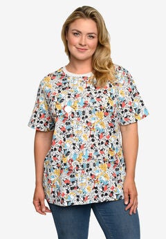 Mickey Mouse & Friends All-Over Print T-Shirt Minnie Pluto