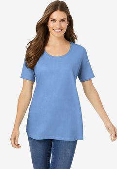 Perfect Short-Sleeve Scoopneck Tee