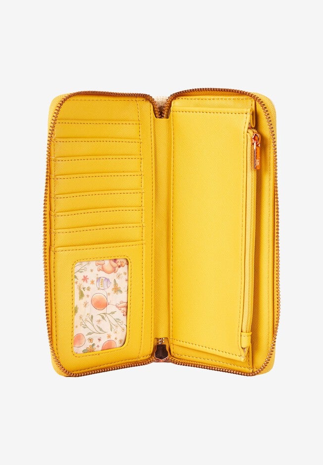 Loungefly x Disney Winnie The Pooh Honey Floral Zip Around Wallet, YELLOW, alternate image number 3