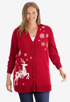 Plus Size Patterned Cardigans