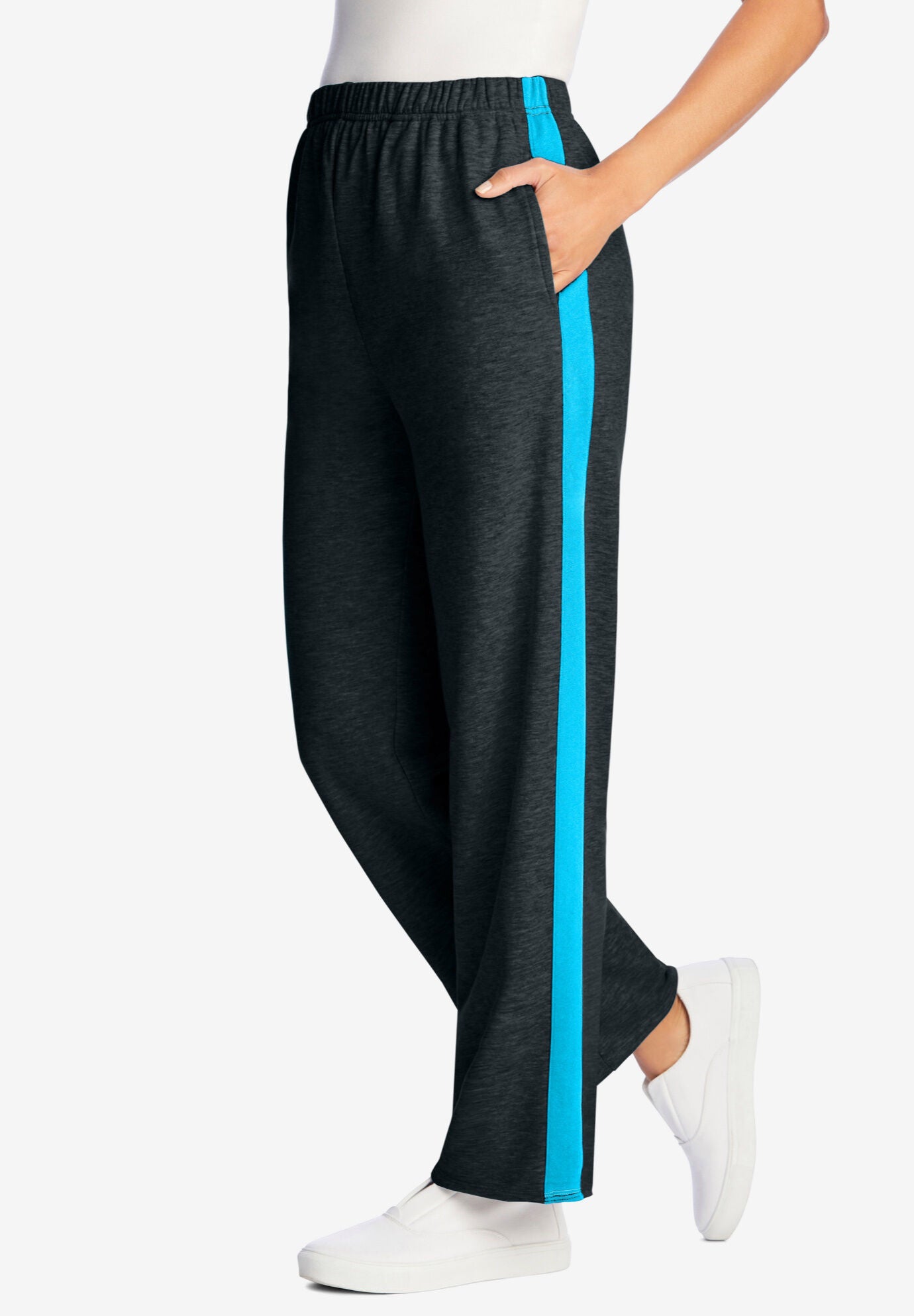 French terry straight leg pants clearance