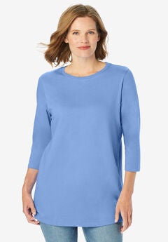 Perfect Three-Quarter Sleeve Crewneck Tee