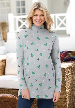 Mockneck Long-Sleeve Tunic