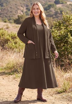Thermal Two-Piece Jacket Dress Set