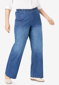 Plus Size Wide Leg Pants With Pockets