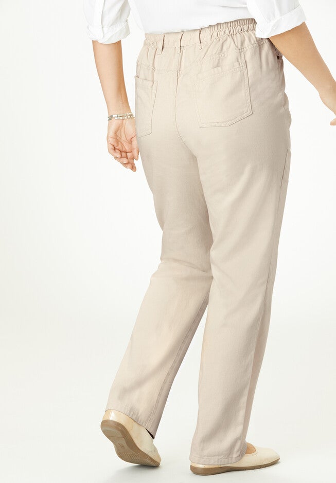 Perfect Side Elastic Denim Jean, NATURAL KHAKI, hi-res image number 0