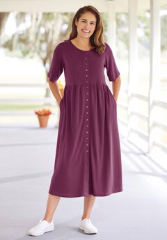 Button-Front Essential Dress