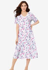 Long Print Sleepshirt, RASPBERRY SORBET PARIS, hi-res image number null