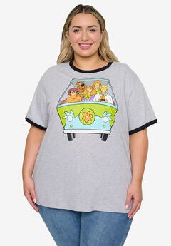 Scooby-Doo Mystery Machine Ringer T-Shirt Gray