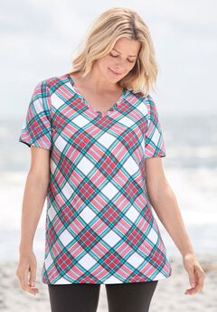 Perfect Printed Short-Sleeve V-Neck Tee