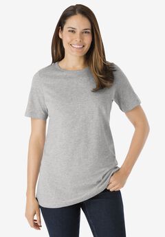 Perfect Short-Sleeve Crewneck Cotton Tee