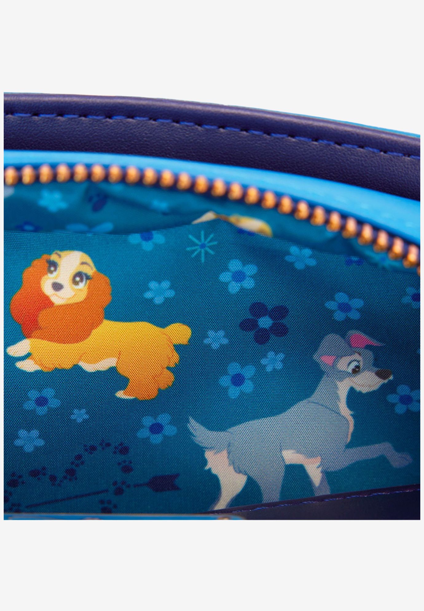 Loungefly x Disney Lady And The Tramp Crossbody Bag 70th Anniversary, BLUE, alternate image number 4