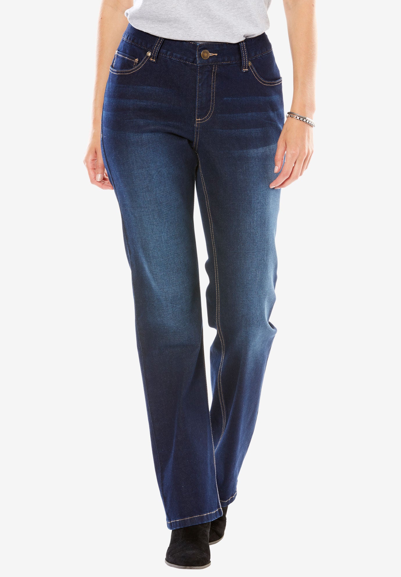 woman within bootcut jeans