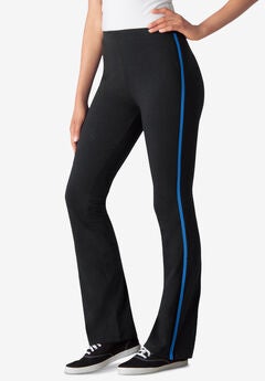 Stretch Cotton Side-Stripe Bootcut Pant