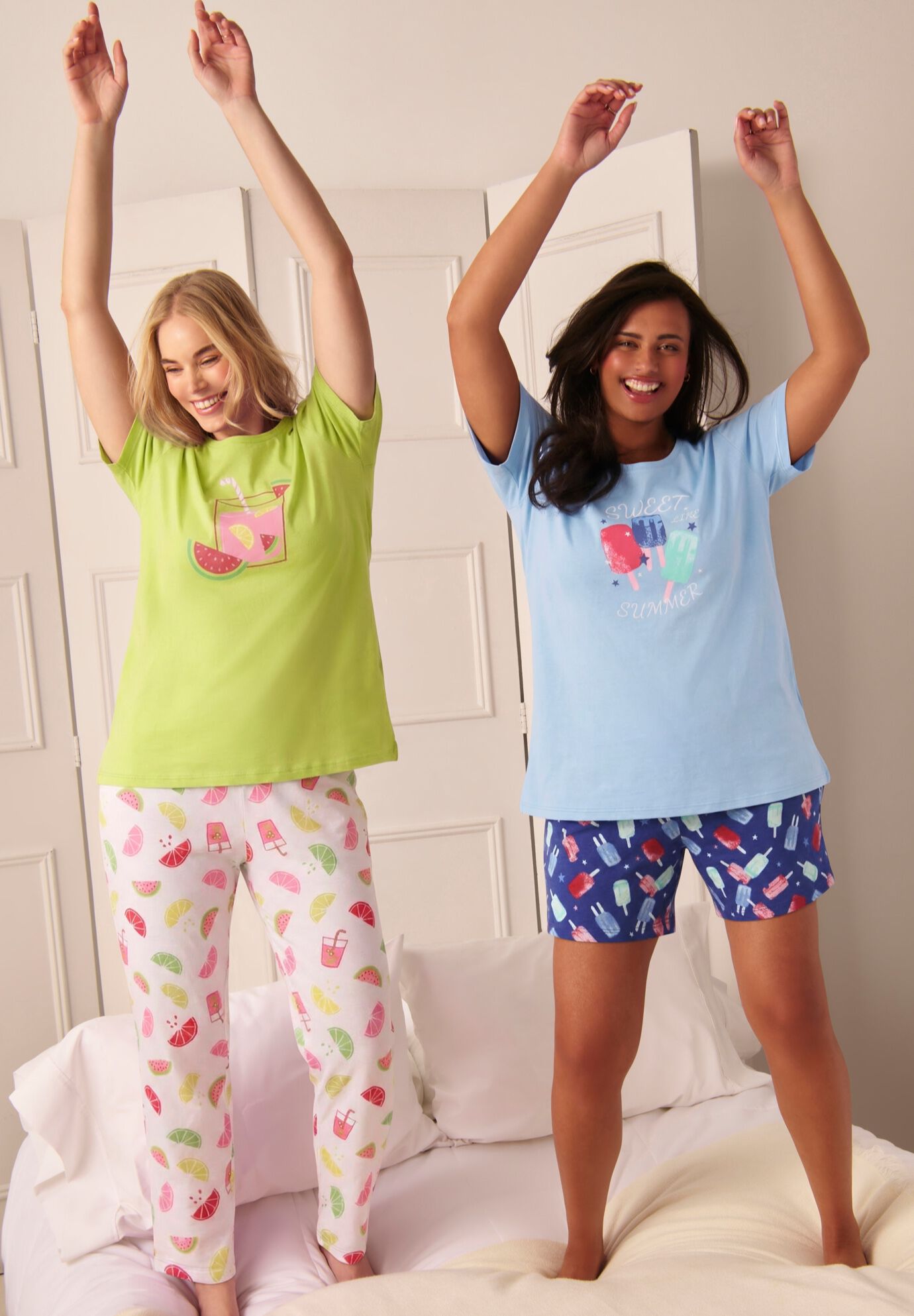 Graphic Tee Pure Cotton PJ Set, , alternate image number 6