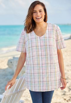 Seersucker Baseball Shirt