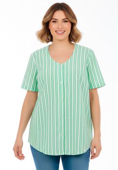 Seersucker Baseball Shirt