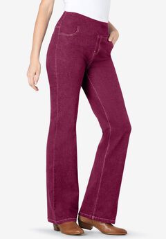 Flex-Fit Pull-On Bootcut Gap-Free Stretch Denim Jeans