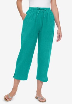 Seersucker Capri Pant