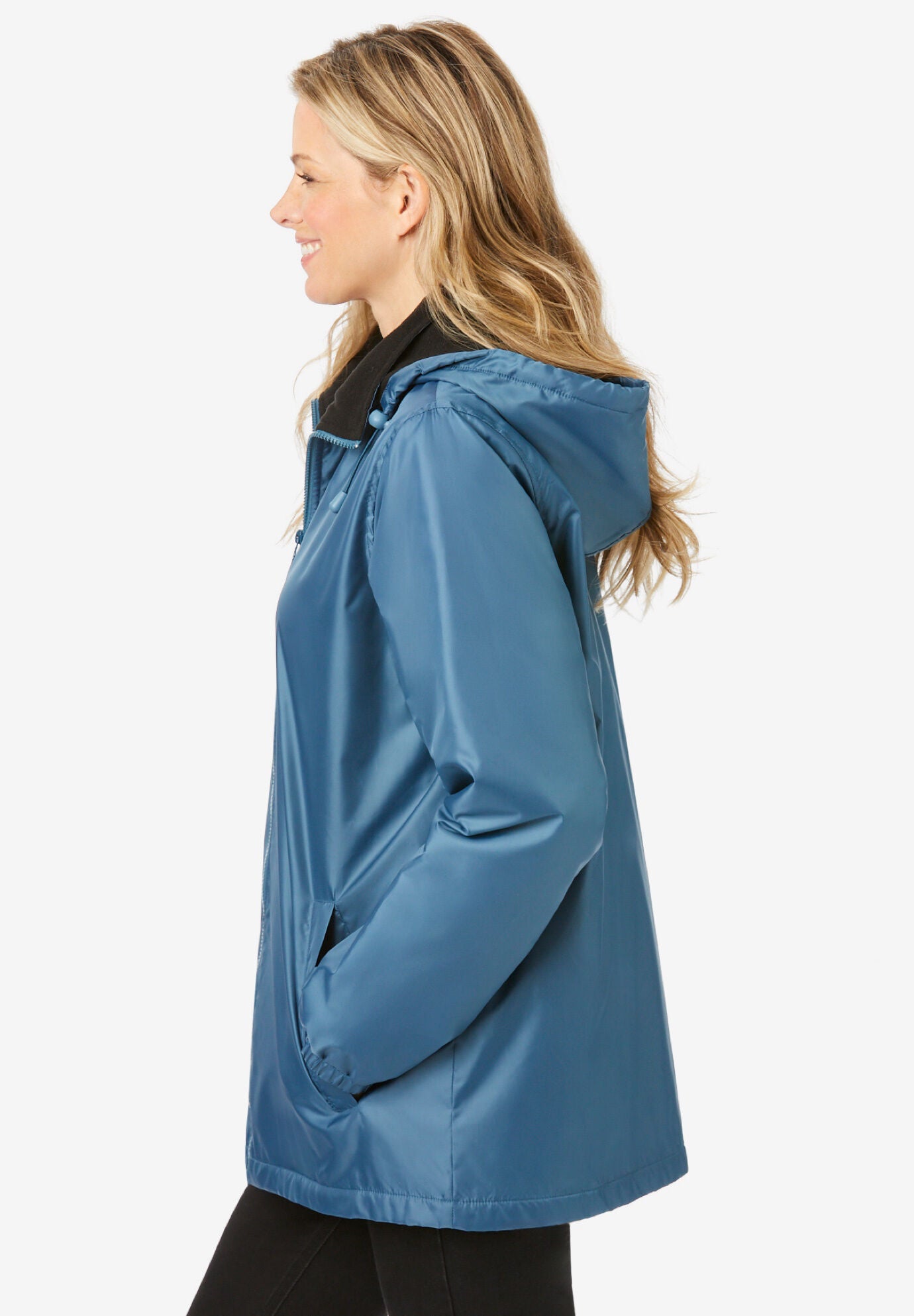 Water Resistant Three Season Jacket Black Woman Within