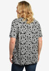 Disney Women's Minnie Mouse Hearts All-Over T-Shirt Gray, , on-hover image number null