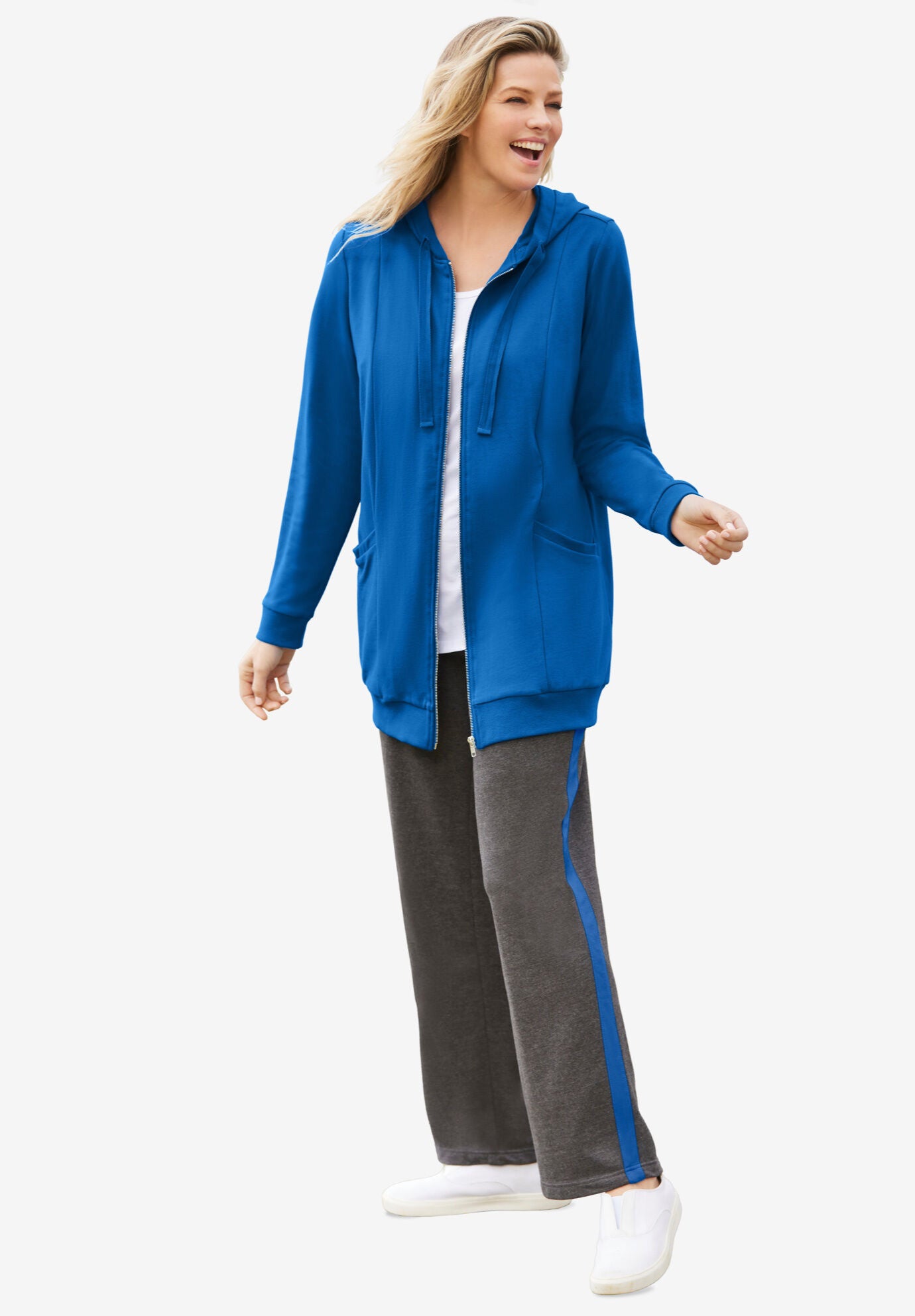 woman within fleece jacket