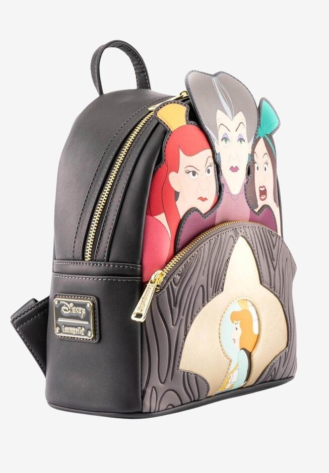 Loungefly X Disney Villains Evil Stepmother And Step Sisters Mini Backpack Handbag Purse, , alternate image number null